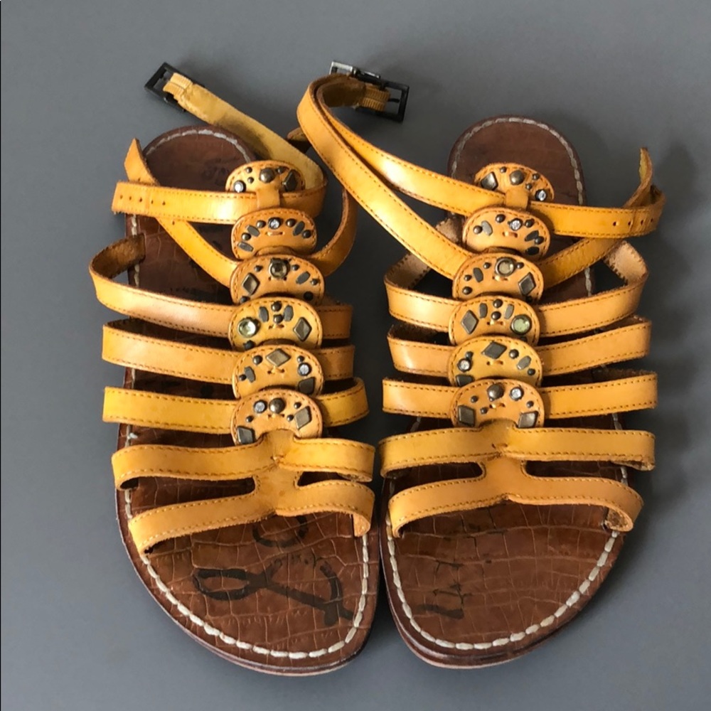 Sam Edelman gold gladiator sandal